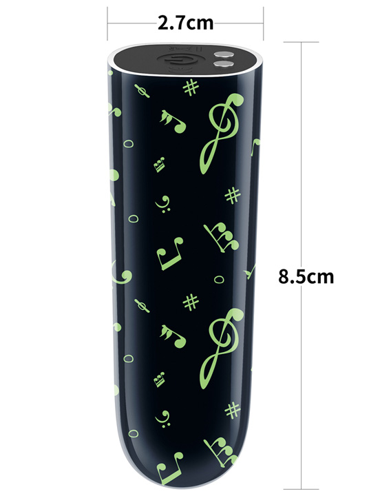 Минивибратор Music светящийся, пережаряжаемый