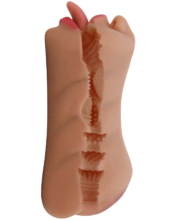 Мастурбатор Sarah ручной из серии Crazy Bull, двойной, 85x180 мм