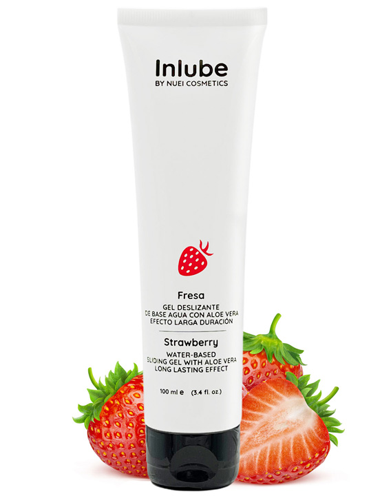 Лубрикант с алоэ вера и ароматом клубники Nuei Inlube, 100 мл