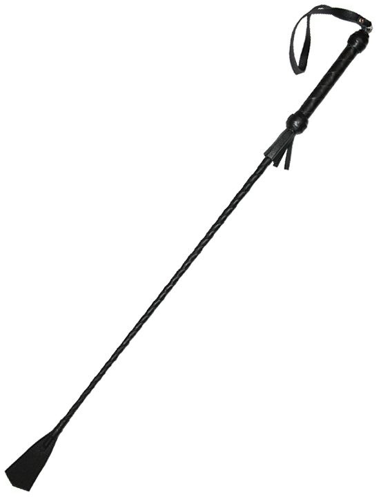 Стек витой, наконечник «хлопушка», короткий, чёрный, 700 мм