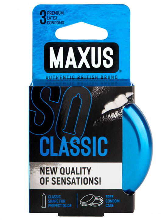 Презервативы MAXUS Classic, классические, 3 шт., ж/к