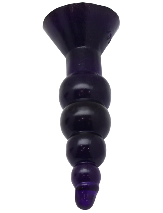 Анальный массажёр гелевый, фиолетовый, 40x180 мм