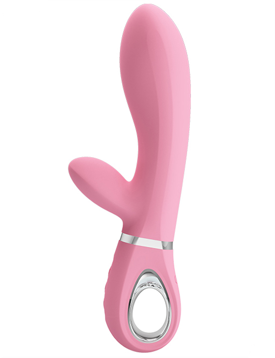 Вибратор Thomas с мягкой головкой и клиторальной стимуляцией, 40x200 мм