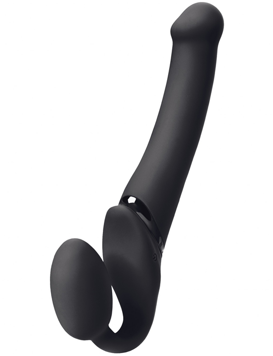 Вибрострапон Strap-On-Me с 3 моторами, чёрный, M, 16 см