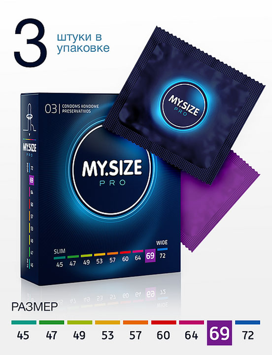 Презервативы MY.SIZE 69 размер, 3 шт. 