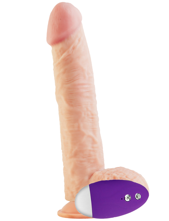 Вибромассажёр REAL Next №32 на присоске, с выносным блоком, неоскин, 52x205