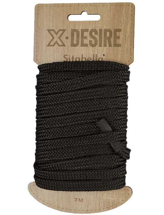 Верёвка для бандажа и декоративной вязки, чёрный, 7 м