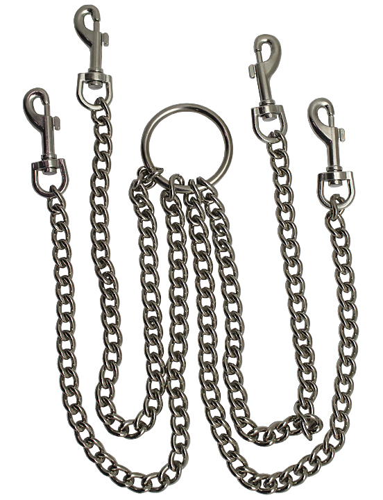 Четыре цепи на кольце с одной стороны и карабинами на другой, 350 мм