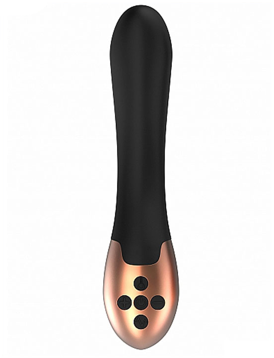 Вибратор Posh с функцией нагрева, чёрный, 35х200 мм