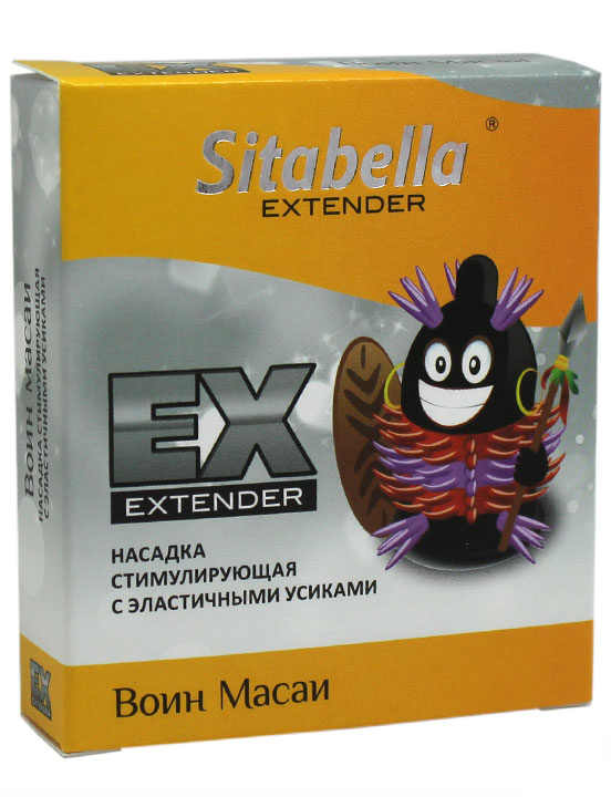 Насадка стимулирующая Extender «Воин Масаи» с эластичными усиками