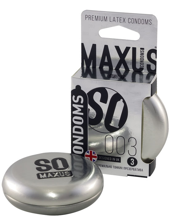 Презервативы MAXUS Экстремально тонкие 003, 3 шт., ж/к