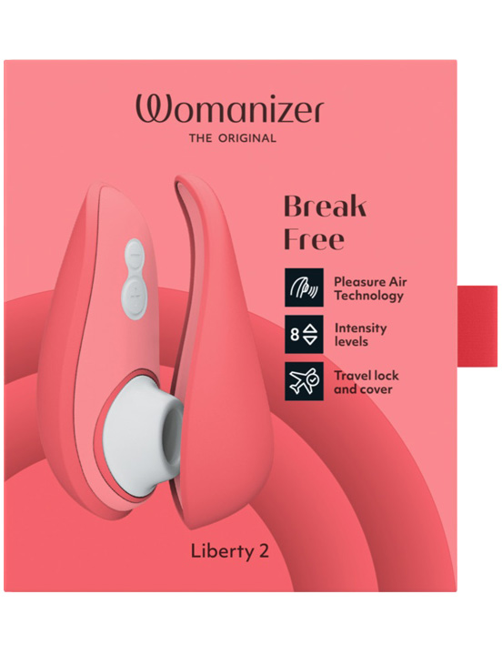 Стимулятор клитора Womanizer Liberty 2, розовый