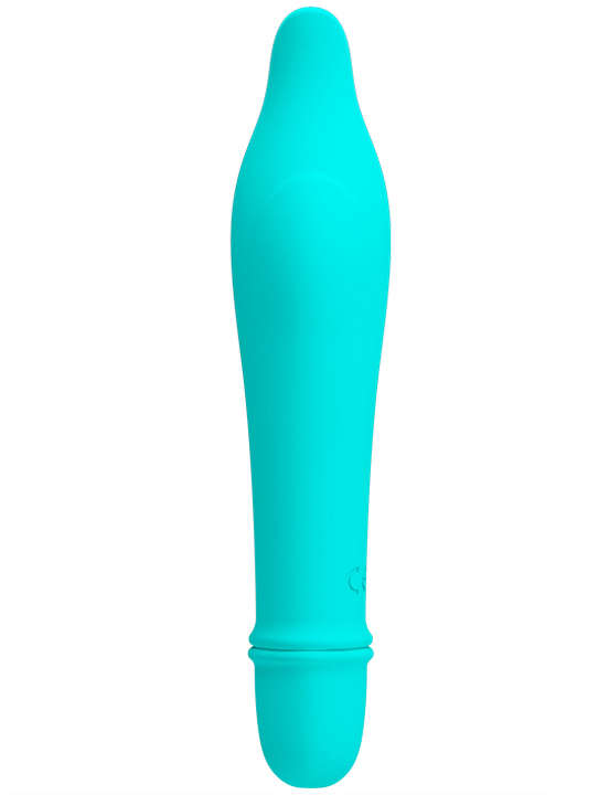 Мини-вибратор EDWARD, 10 видов вибраций, бирюзовый, 29x145 мм