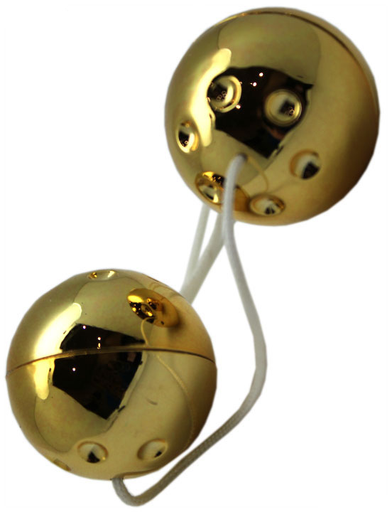 Шарики со смещённым центром тяжести, золотые, диаметр 33 мм