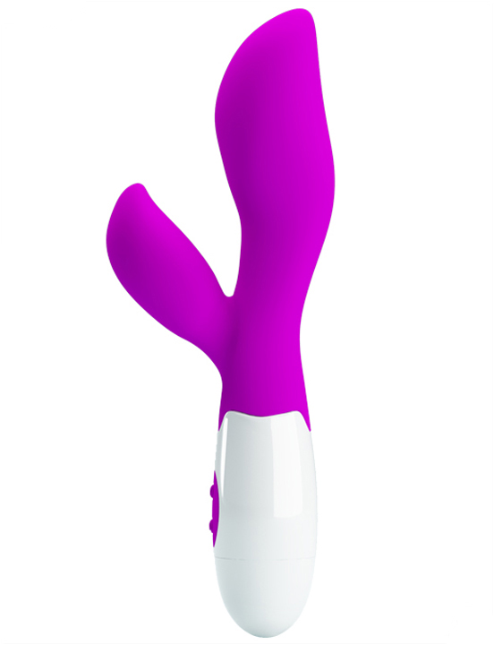 Вибратор Newman, 30 видов вибраций, 2 мотора, фиолетовый, 38x200 мм