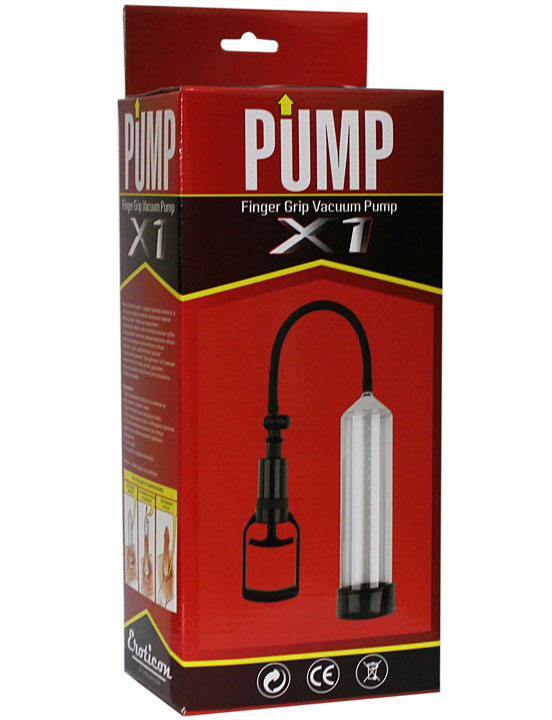 Помпа вакуумная Eroticon PUMP X1 с насосом, красная, 60x250 мм