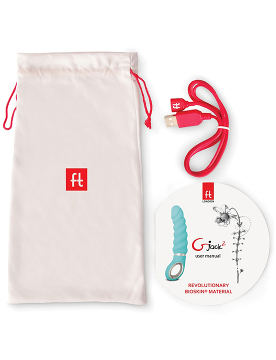 Вибратор Gjack2, бирюзовый, 37x220 мм