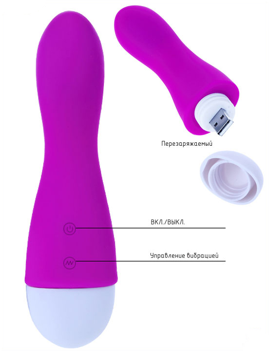 Мини-вибратор IAN с белым пультом, 30 видов вибрации, 30x125 мм