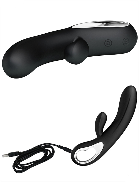 Вибратор Elmer, 12 видов вибрации, перезаряжающийся, чёрный, 35x200 мм