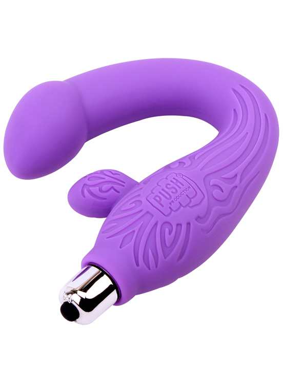 Вибромассажёр для точки G и стимуляции клитора, фиолетовый