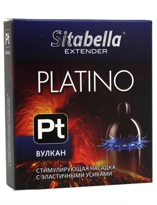 Насадка стимулирующая Extender Platino «Вулкан» с эластичными усиками
