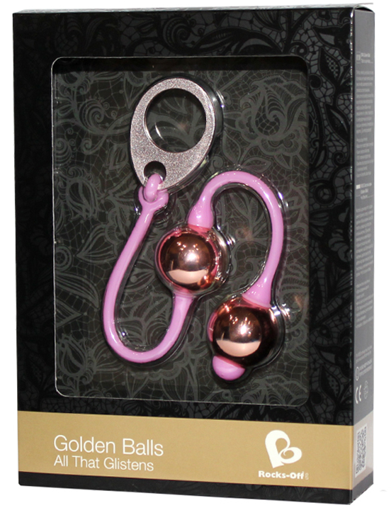 Шарики Golden Balls на силиконовом шнурке, диаметр 23 мм