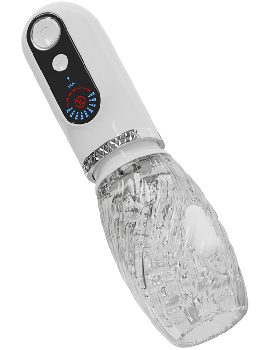 Мастурбатор Typhoon с функцией ротации, двойной вибрации, белый