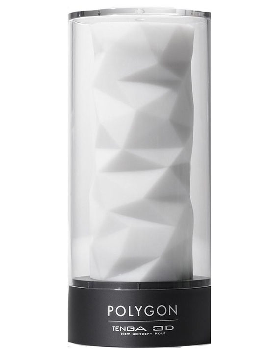 Мастурбатор Tenga 3D POLYGON, белый, 73x157 мм