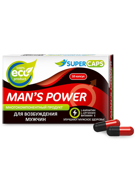 Капсулы Man's Power возбуждающие, 10 капсул + 1 капсула в подарок