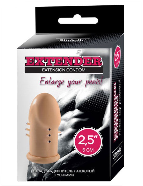Насадка-удлинитель, с усиками, телесная, 25x60 мм