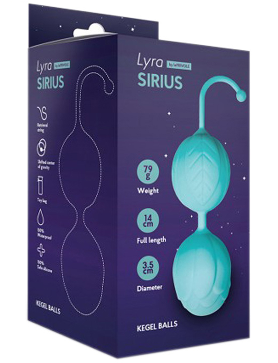 Шарики Кегеля со смещённым центом тяжести Sirius, бирюзовый, 3,5x14 см