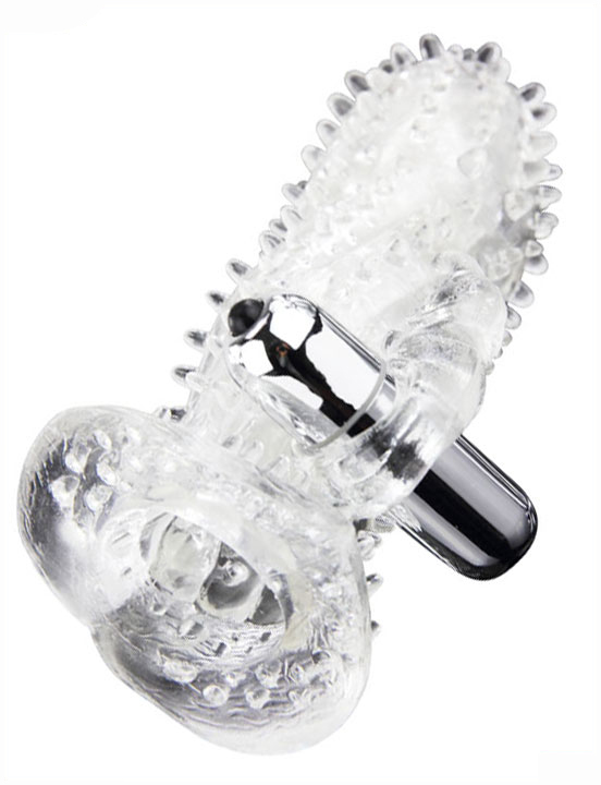 Насадка с вибропулькой, рельефная, прозрачная, 50x140 мм