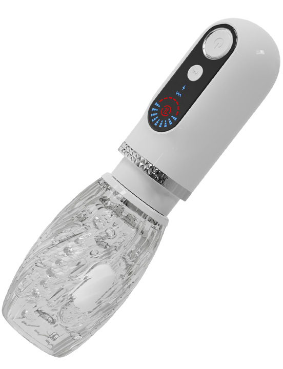 Мастурбатор Typhoon с функцией ротации, двойной вибрации, белый