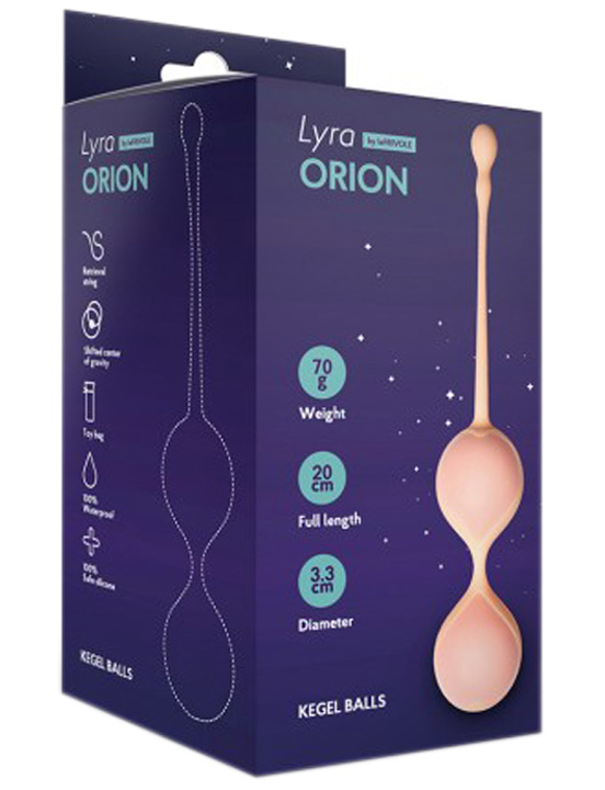 Шарики Кегеля со смещённым центом тяжести Orion, персиковый, 3,3x20 см