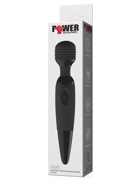 Вибратор Power Wand, чёрный, 45x250 мм