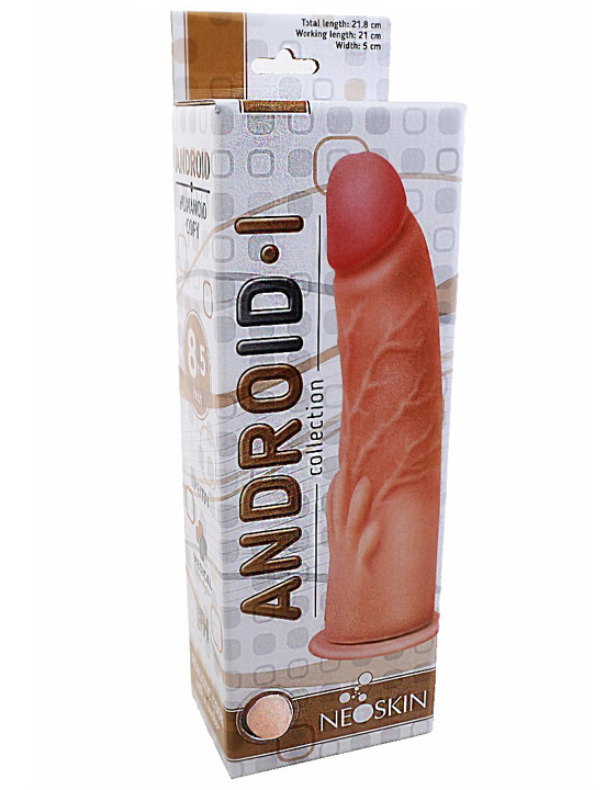 Фаллоимитатор на присоске ANDROID Long, неоскин, 50x218 мм