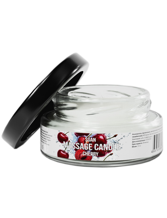 Свеча SGAN «Спелая вишня» с кокосовым воском и эфирными маслами, 50 мл