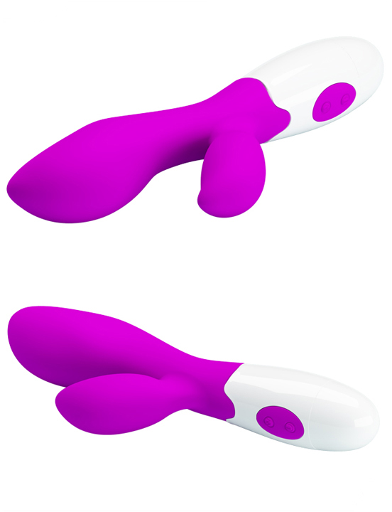 Вибратор Newman, 30 видов вибраций, 2 мотора, фиолетовый, 38x200 мм