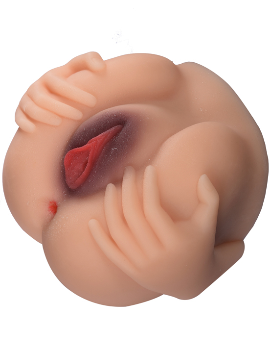 Мастурбатор вагина+анус 3D, телесный, 190x240 мм
