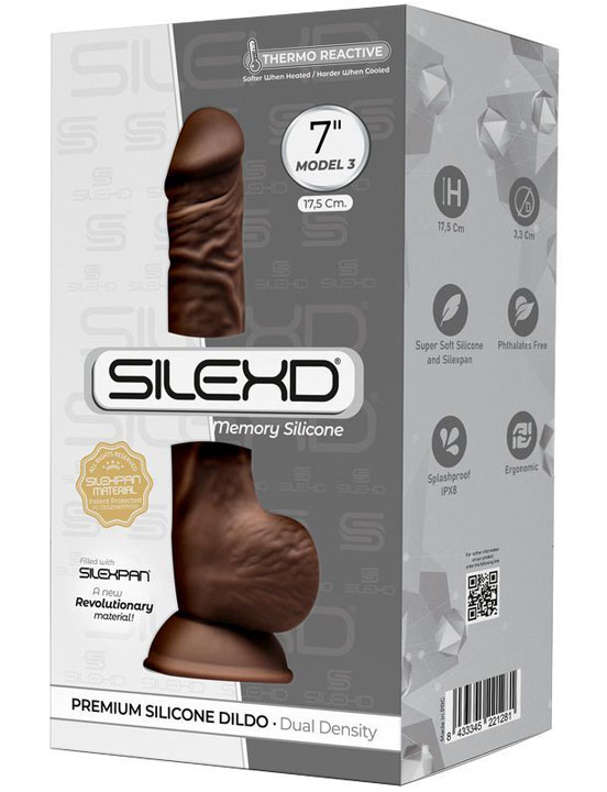 Фаллоимитатор SILEXD Model 3, коричневый, 7"