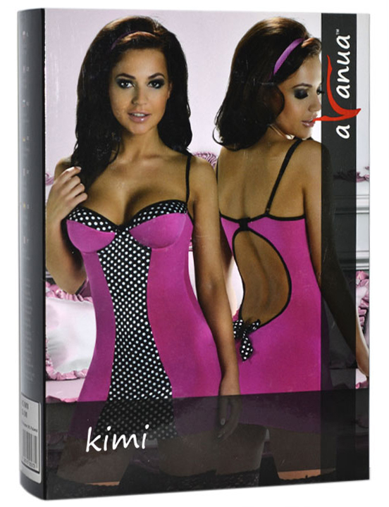 Платье Kimi, чёрно-розовое, S/M