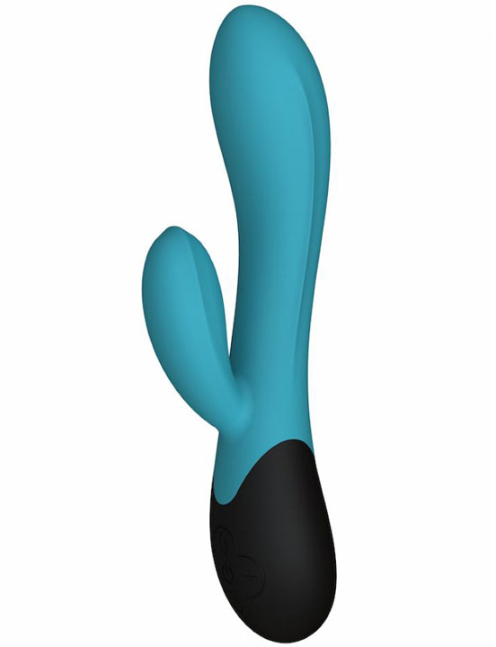 Вибратор с клиторальным отростком Perseus, бирюзовый