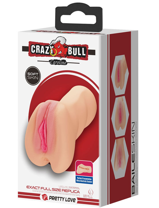 Мастурбатор Caroline ручной из серии Crazy Bull, двойной, 95x160 мм