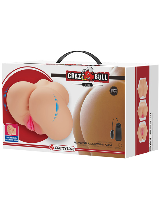 Мастурбатор Luna из серии Crazy Bull, вагина-анус с вибрацией