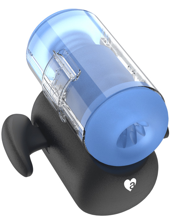 Инновационный робот-мастурбатор Black Knight с массажем бусинами, чёрный