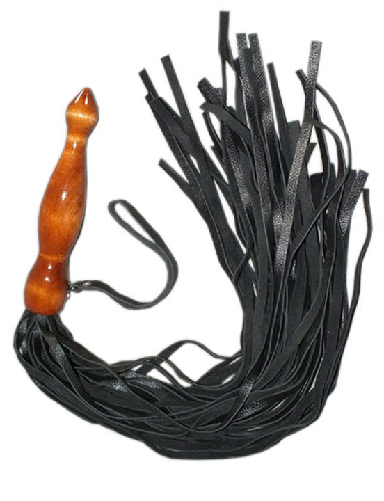 Флогер, ручка деревянная «грибок», лакированный, чёрный