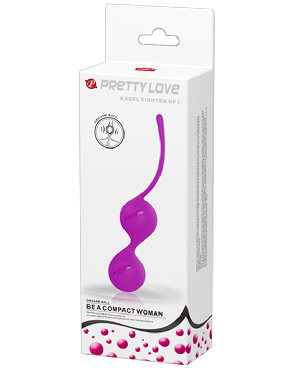 Вагинальные шарики Kegel Tighten UP I со смещённым центром тяжести, фиолетовые, 34x160 мм