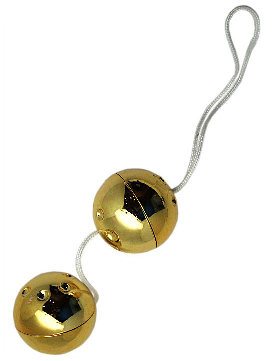 Шарики со смещённым центром тяжести, золотые, диаметр 33 мм