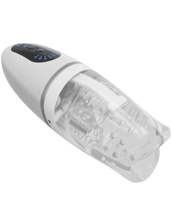 Мастурбатор Eroticon Bit с функцией вибрации, белый