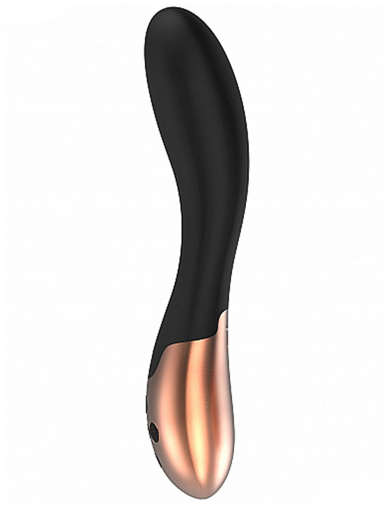 Вибратор Posh с функцией нагрева, чёрный, 35х200 мм